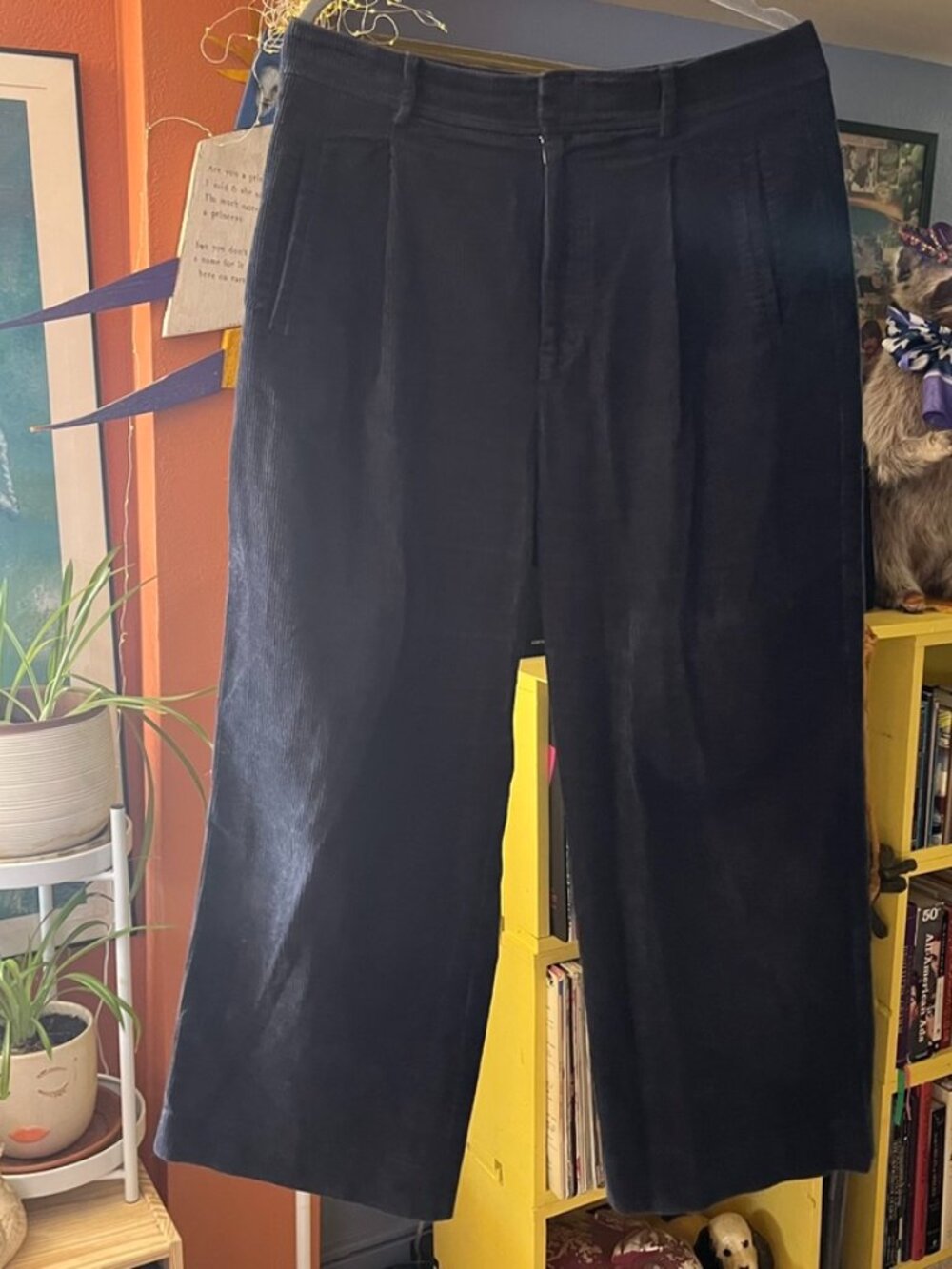 EVERLANE The Corduroy Way-High Drape Pant Size 14 GUC with some fading